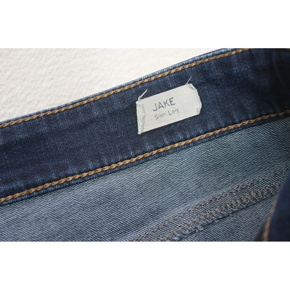 Mavi Jake‎ Slim Leg Mens Jeans 35x30 Dark Wash Blue Stretch Denim Excellent